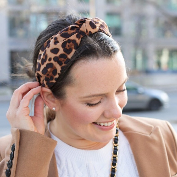 Leopard Print Knotted Headband | Knot Hairband - Picture 1 of 6